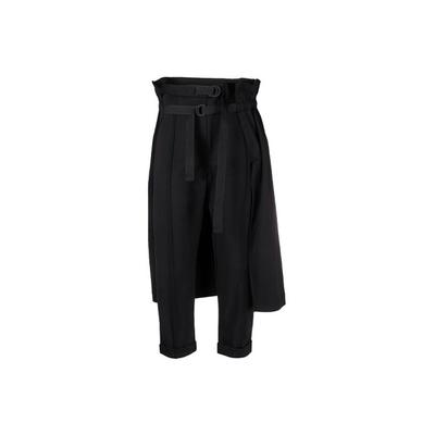 FW21 Layered Waist Cinched Skirt Pants Women Pants Black GV0348