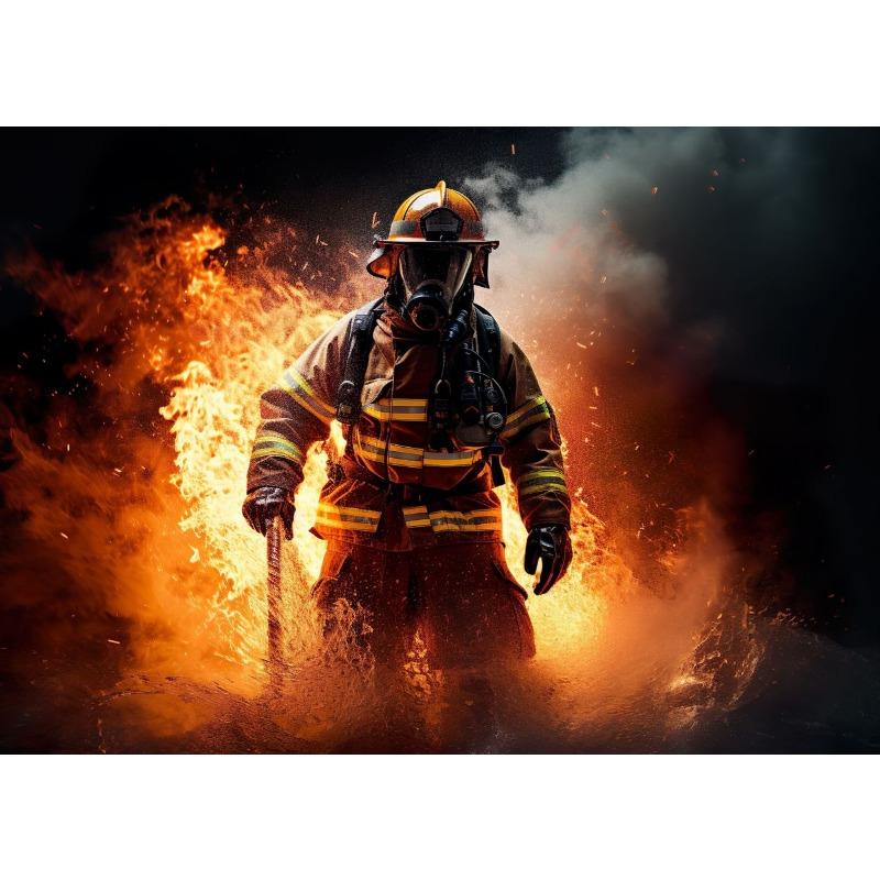 Brave Charge Firefighter Heroes Posters and Prints Canvas Printing Modern Wall Art Picture for Living Room Home Decor Gifts