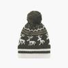 Women's Deer Nordic Fur Pom Pom Roll-Up Beanie In 8 Colors