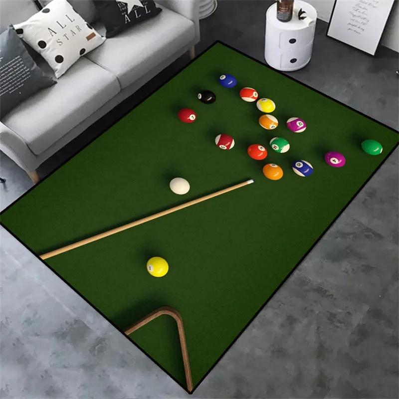 3D Bunter Snooker Billard Teppich Ball Sportbereich Teppich Für Wohn- Esszimmer Schlafzimmer Dekor Fußmatte Badezimmer Rutschfeste Teppiche