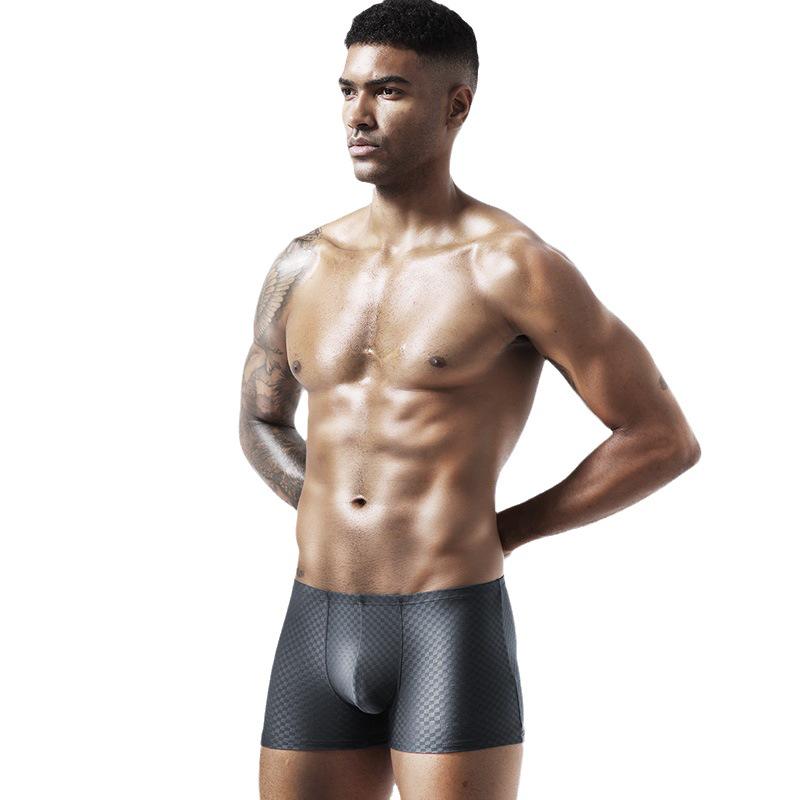 Men's Ultra-Thin Ice Silk Boxer Briefs - Breathable Seamless Summer Shorts
