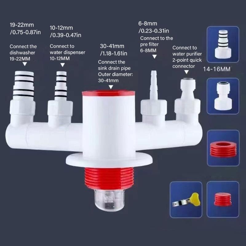 ABS Sink Pipe Connector Odor Trap Kitchen Sink Pipe Connector Bathroom Accessories for Maintaining a freshes  Kitchen