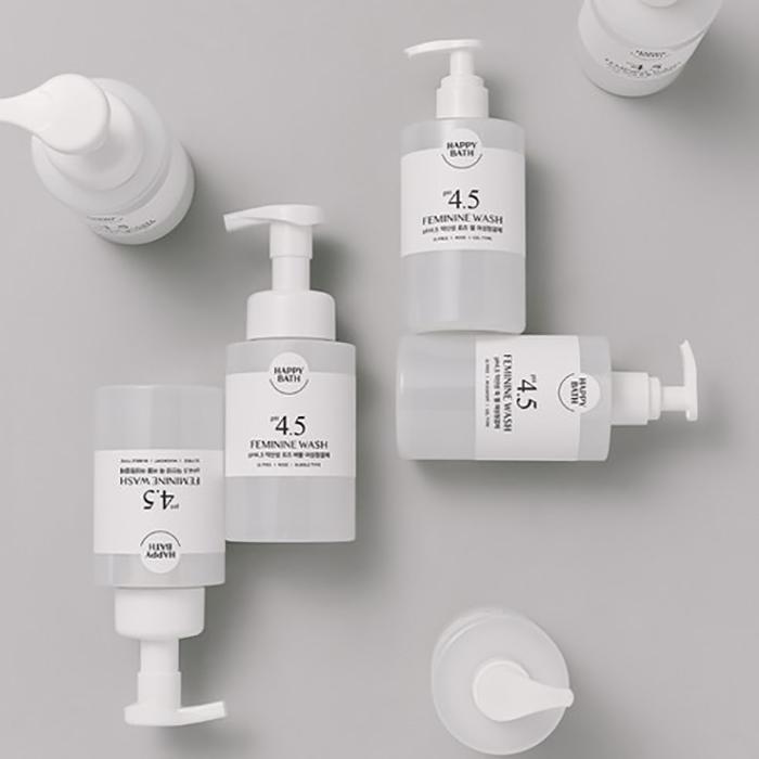 HAPPY BATH PH4.5 Mildes Beifuß Intimwaschgel 250g – Sanftes Gel & Weicher Schaum für die Tägliche Intimhygiene, Koreanisch