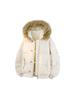 2025 Women's Korean Style Winter Cotton Parka with Fur Collar, Short Hooded Design, Warm & Cold Protection.