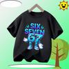 67 Six Seven Italian Brain Rot Math Joke T-Shirt Funny Casual Short Sleeve Round Neck Tops Summer Comfortable Children's T-Shirt