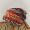 Skullies Beanie Unisex Knitting Printing Vintage Baggy Warm Neck Protection Stretch Men Women Winter Cap for Outdoor