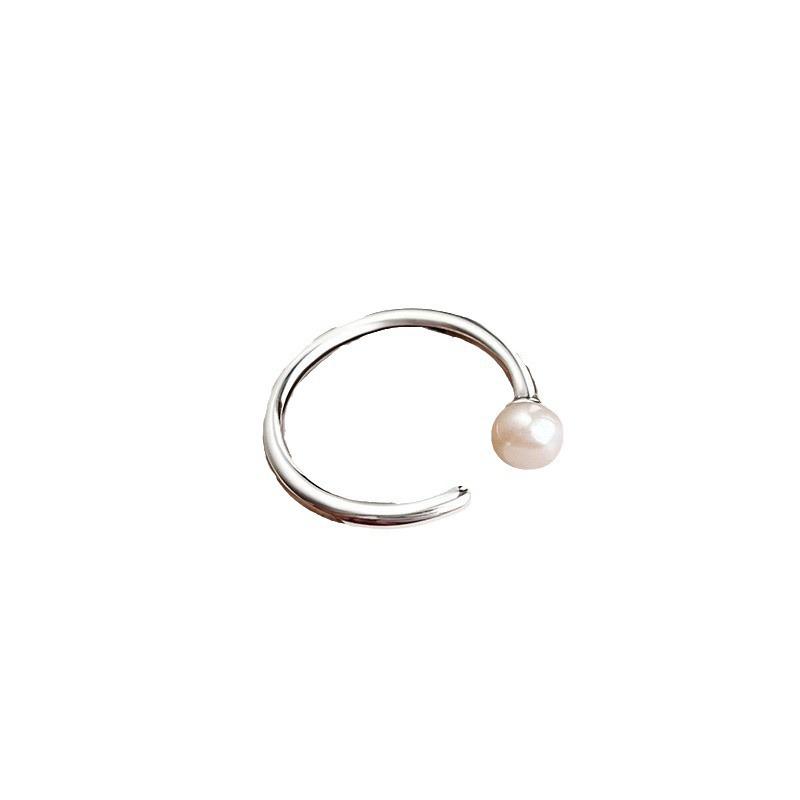 Sweet Pearl Women's Cross Open Line Ring: Stackable, Versatile, Fashionable, and Perfect for an Index Finger