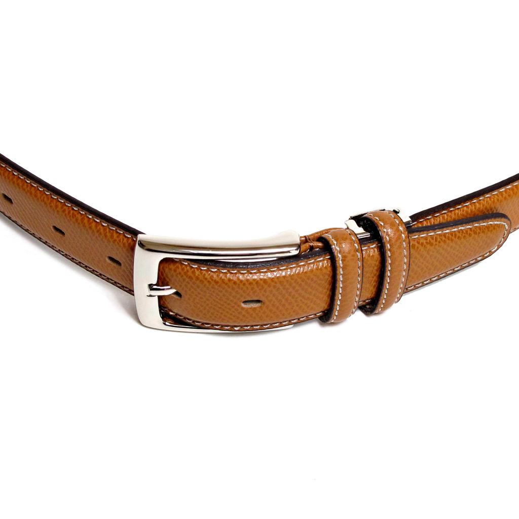 [KIETH] Keith Men's Business Belt, Genuine Leather, Camel, Scotch Leather, Embossed Grain, Made In Japan, KE21340-34