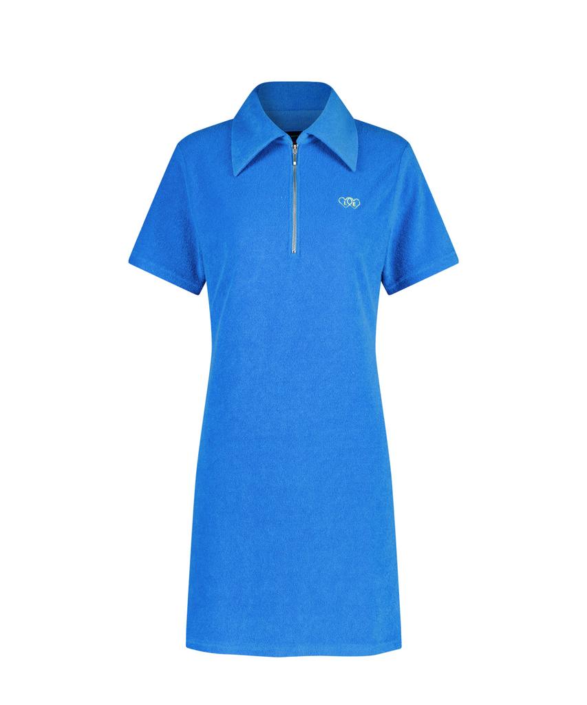Le Sonnet Terry Zip-Up Dress Blue