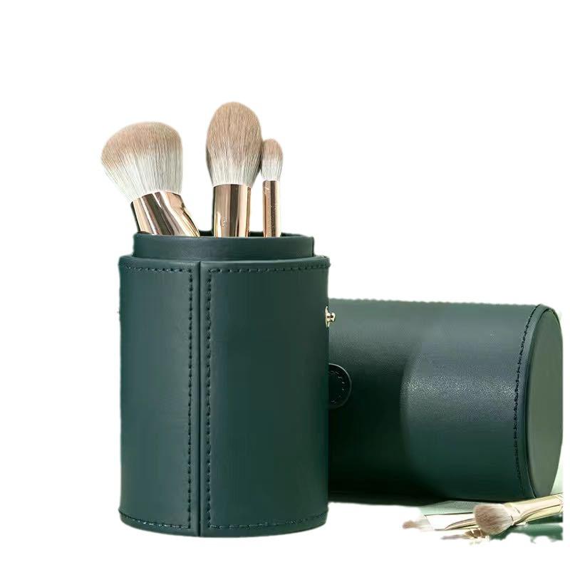 14-Piece Makeup Brush Storage Bucket Set - Round Box