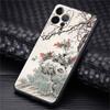Funda Case For Apple iPhone 14 11 13 7 12 Pro 7 XR XS Max 8 Plus 6 14Pro 13Mini Black Soft Phone Coque Tiger Crane ART