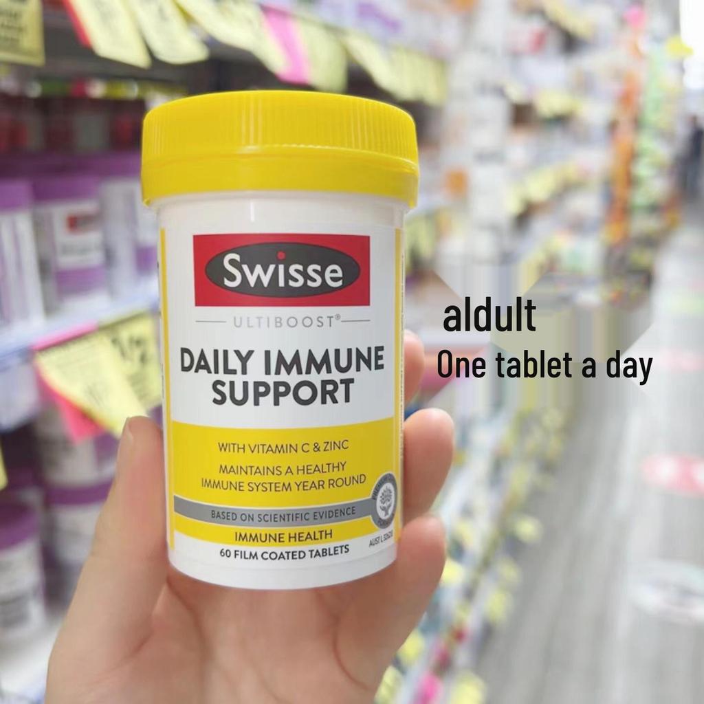 Swisse Daily Support Tablets: 60-Count with Vitamin C & Zinc for Adults