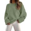 Women's 2026 Long Sleeve Solid Color Round Neck Loose Sweater