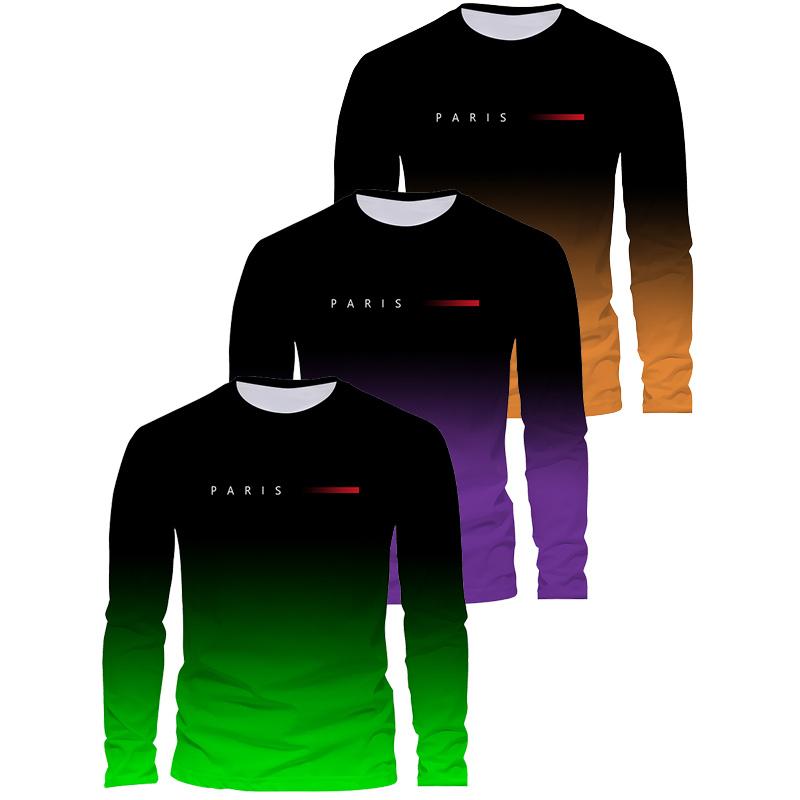 Autumn Men's Long Sleeved T-shirt Letter Print T Shirt Three-piece Set T-shirt Clothes T Shirt for Man Fashion Tshirt