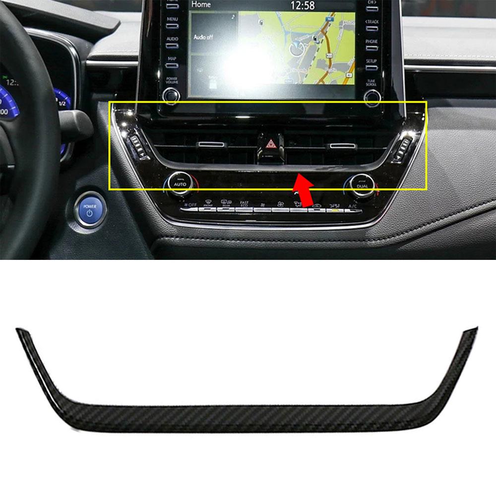 Carbon Fiber Center Air Outlet Cover Trim For Toyota Corolla Hatchback 2019 2020