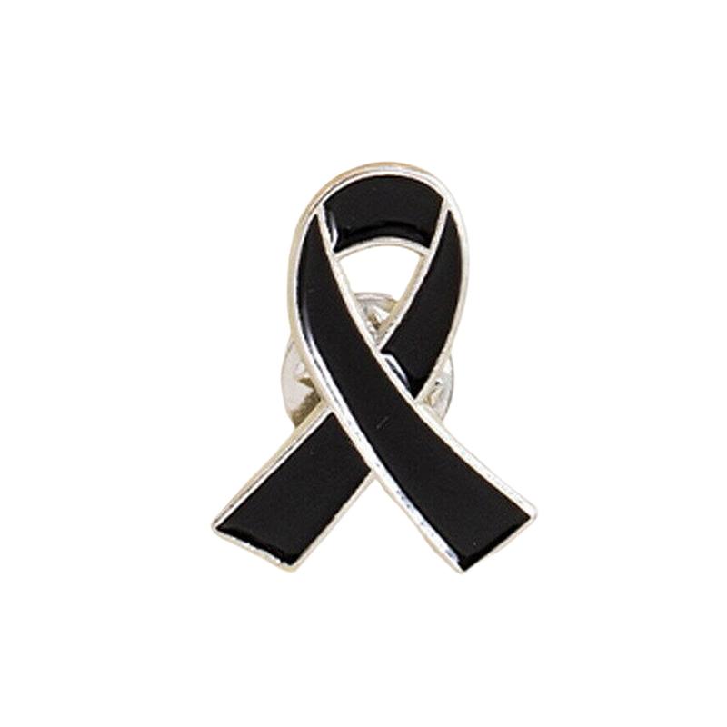 1/5/10 шт. Черно-белая лента, значок-булавка, брошь, похороны, памятная булавка, эмаль, значок с черной лентой, траурный значок, похоронная булавка, брошь 1Pc чёрный