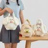 Fashion Cartoon Rabbit Shoulder Bag Soft Fluffy Large Capacity Crossbody Bag Lightweight Handbag Women Girl Accessories