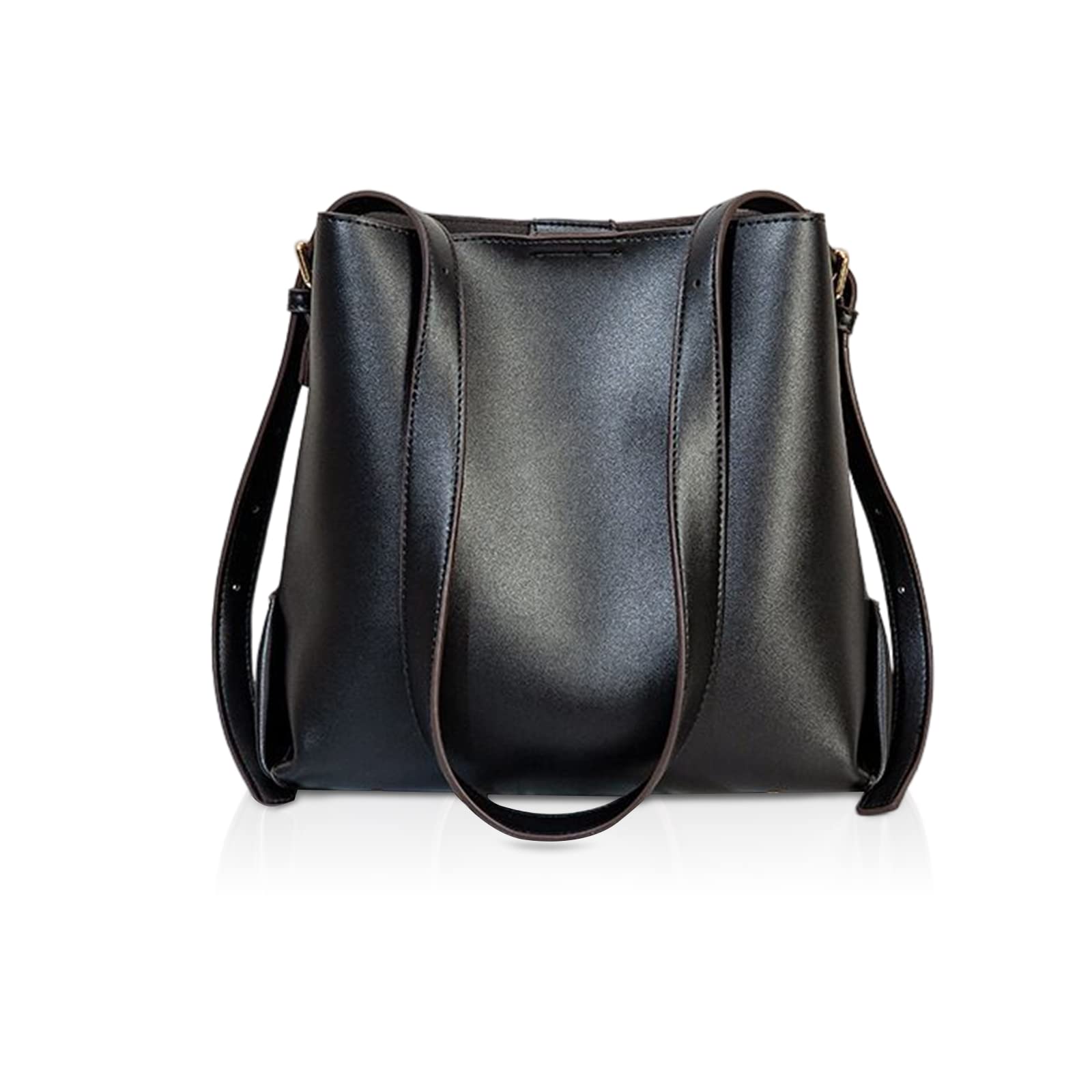 

Плечо ПУ Велике Плечо Відро Кросбоді Регульоване Ідеально для Корейської Чорна NICOLE&DORIS Жіноча Сумка, Шкіра, 2-Way, Місткість, Водонепроникна,