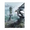 Cool black gold dragon blanket soft flannel blanket living room bedroom sofa office decoration blanket