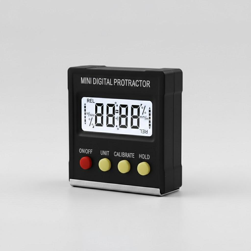 

360 Degree Mini Digital Protractor Inclinometer Electronic Level Box Magnetic Base Measuring Tools with Battery чорний