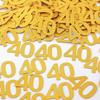40th Happy Birthday Confetti Decorations - Gold Glitter Number 40 Party Decorations, Wedding Anniversary Party Table Decorations