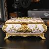 Luxury Metal Jewelry Box European Court Jewelry Box Antique Creative Ring Storage Box Jewelry Box Wedding Gift