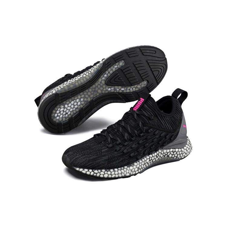 Puma Hybrid Runner Fusefit Stoßdämpfende Rutschfeste Low-Top Laufschuhe Damen Sneaker Schwarz 191596-01