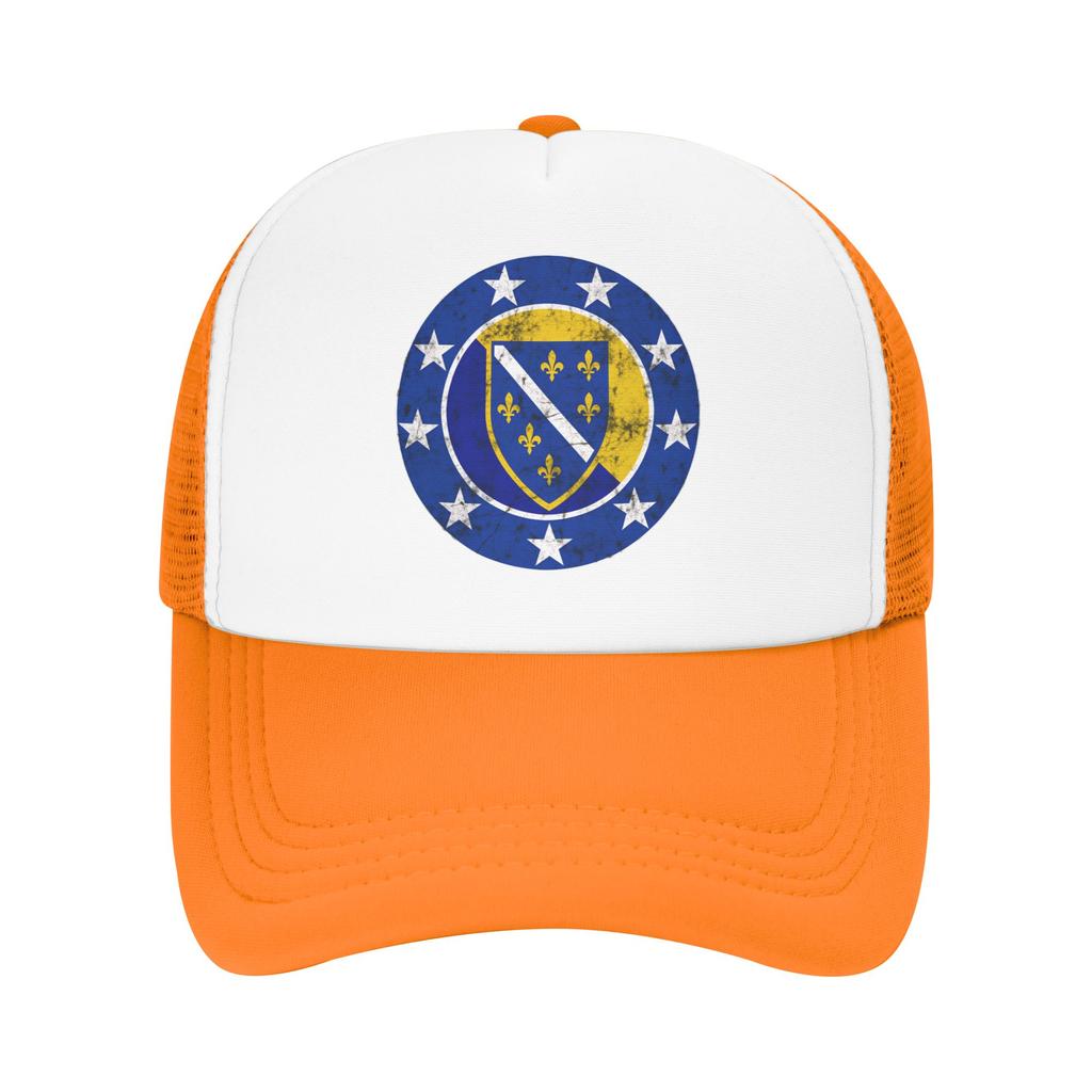 Summer Sun Hats Bosnia Flag Symbol Baseball Cap Sun SunProof Design Hip Hop Hats Women Unisex Fitted Retro Outdoor Snapback Cap