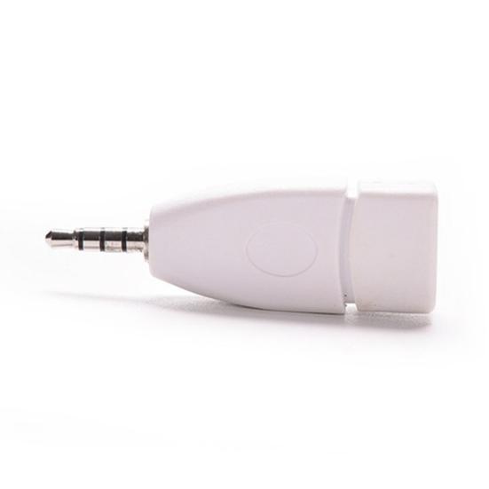 Vehicle 3.5mm Male Plug Jack to Aux Audio USB 2 Female Converter Adapter