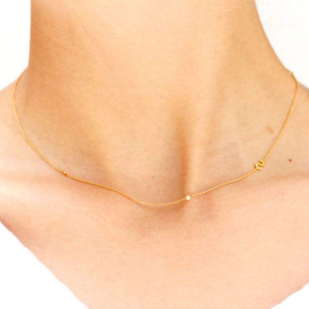 TAI (Thailand) Alphabet Necklace, Ron Herman Women's Gold Necklace, Popular Jewelry Brand, Alphabet PQRSTUVWXYZ (U-Gold)