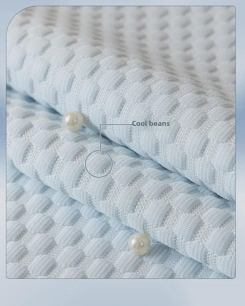 Blue Ice Silk Non-Slip Sofa Cushion Cover - Cool and Universal for All Seasons