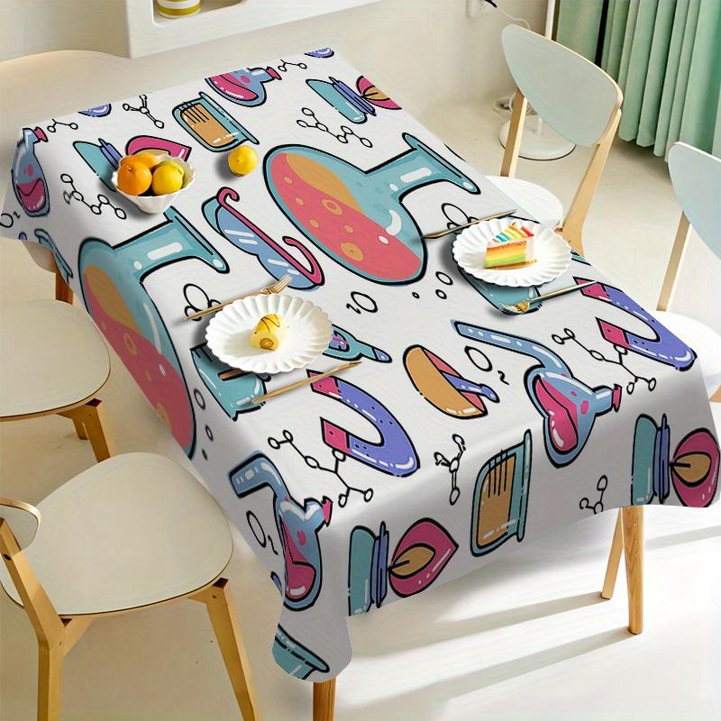 Back To School Rectangle Table Cloth for Table Home Dinner Reusable Tablecloth for Party Picnic Student Theme Party Tables Decor