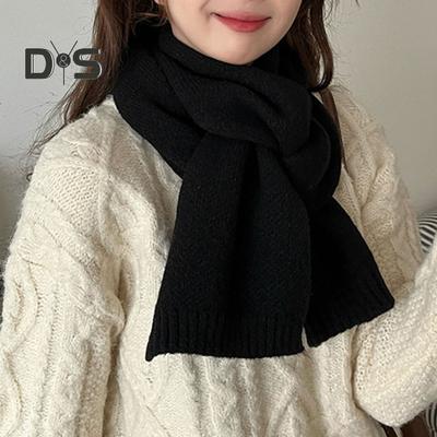 Sciarpa lavorata a maglia tinta unita spessa calda da donna sciarpa termica per il freddo avvolgente al collo casual outfit sciarpa