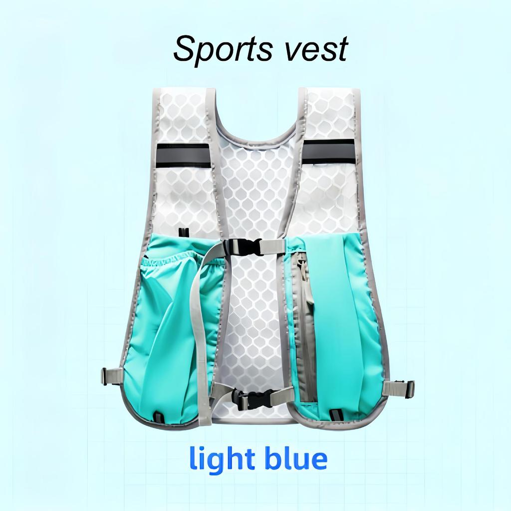 Lightweight Outdoor Mountaineering Vest with Phone Pocket for Running, Cycling, and Hiking - Includes Water Bottle Holder