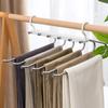 Space Saving Hangers For Pants Space Saving 6-Layer Anti-Slip Scarf Holder Closet Organizers And Storage Slacks Jeans Trouser