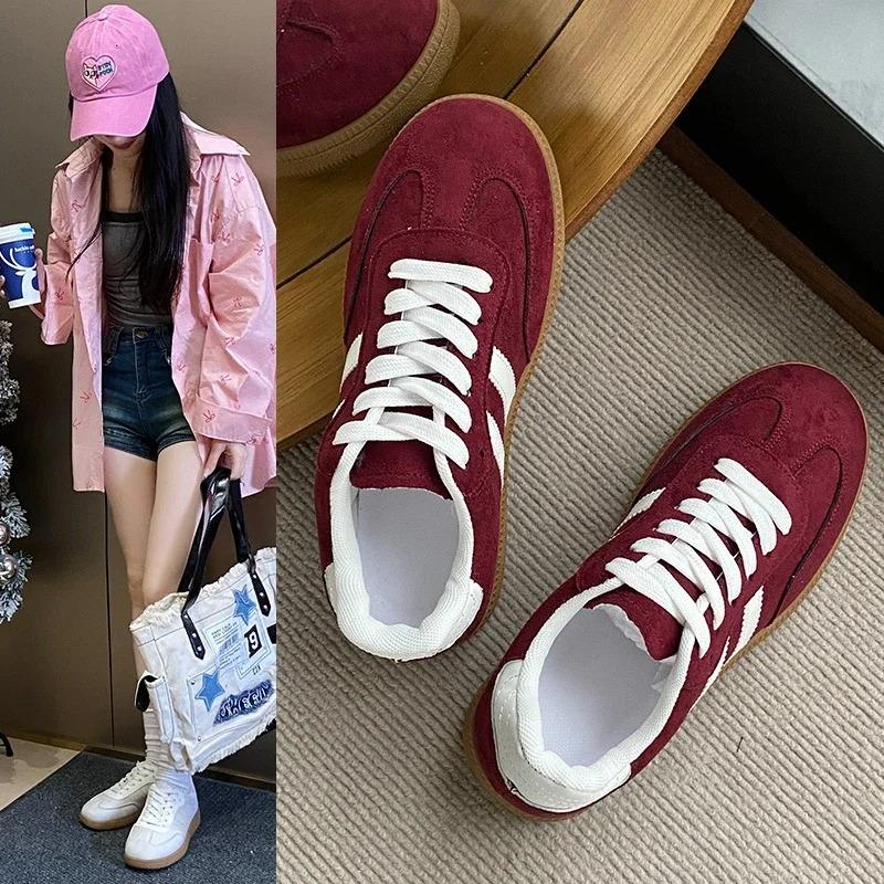 Damenschuhe Klassische Low-Top-Sneaker Schnürschuhe Vulkanisierte Schuhe Tennis-Trainingsschuhe für Damen Leichte flache Schuhe Zapatos Mujer