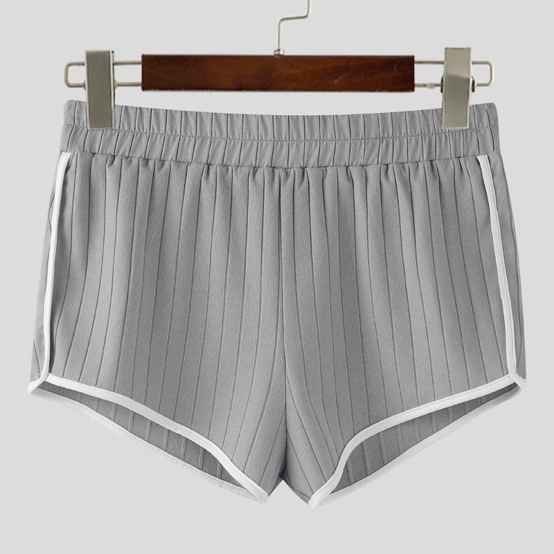 

INCERUN Women Men Elastic Waist Stitching Homewear Mini Shorts Pants Pajamas XL серый