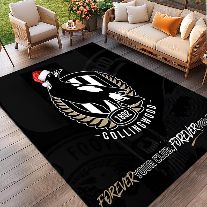 Football Club Print Rug, Washable Floor Carpet, For Entryway Dorm Laundry Room Office Study, Home Decor Birthday Christmas Gift