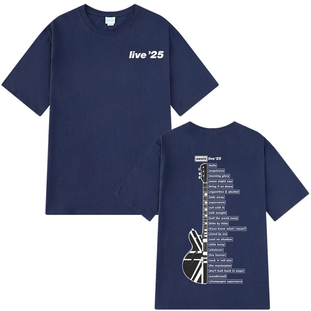 ZheXiong TEE Oasis Live &rsquo;25 Wembley Tour T-shirt Fan Merchandise Zomer Top Heren Oversized Hip-hop Mode T-shirts Hoge Kwaliteit Casual Heren T-shirts 2XL