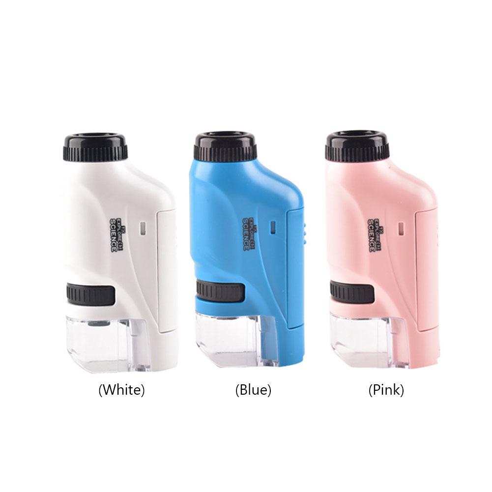 Handheld Pocket Microscope 60-120X Educational Science Microscope Battery Powered Portable Mini Microscope Outdoor Children