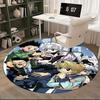 1pc Hunter x Hunter Anime Cartoon Design Round Carpet  Office Chair Mat, NonSlip Rug for Home Decor, Living Room, Bedroom