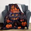 1pc Halloween Coffee Blanket, Lightweight Flannel Throw Blanket for Sofa, Bed, Travel, Camping, Living Room, Office, Couch089
