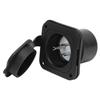 15 Amp Flanged Inlet Recessed 125V Shore Power Inlet Receptacle Plug with Water Resistant Covers Exterior Electrical