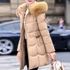 Fashion Female Warm Coat Winter Long Parkas Hooded Faux Fur Collar Loose Thick Women's Jackets