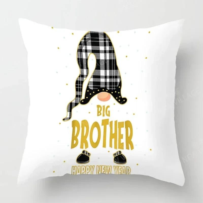 Christmas Series Pillowcase Sofa Cushion Cover Home Decoration Customizable Holiday Celebration 40X40Cm