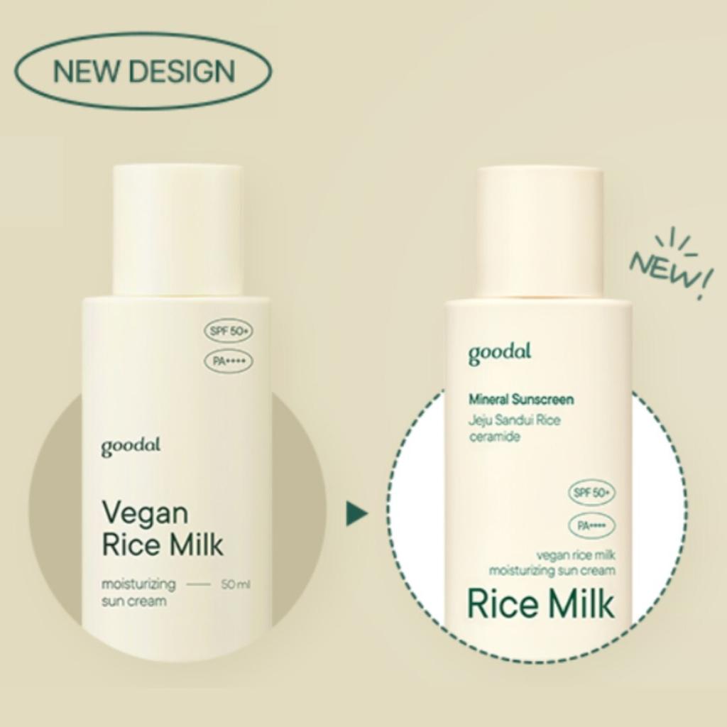 Goodal Vegan Rice Milk Mineral Sunscreen SPF50+/PA++++ 50ml