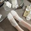 1/5 Pairs Summer Thin Section Short Women White Socks Low Tube Cool Socks Cute Print Ankle Foot Cover Fashion Transparent Sock