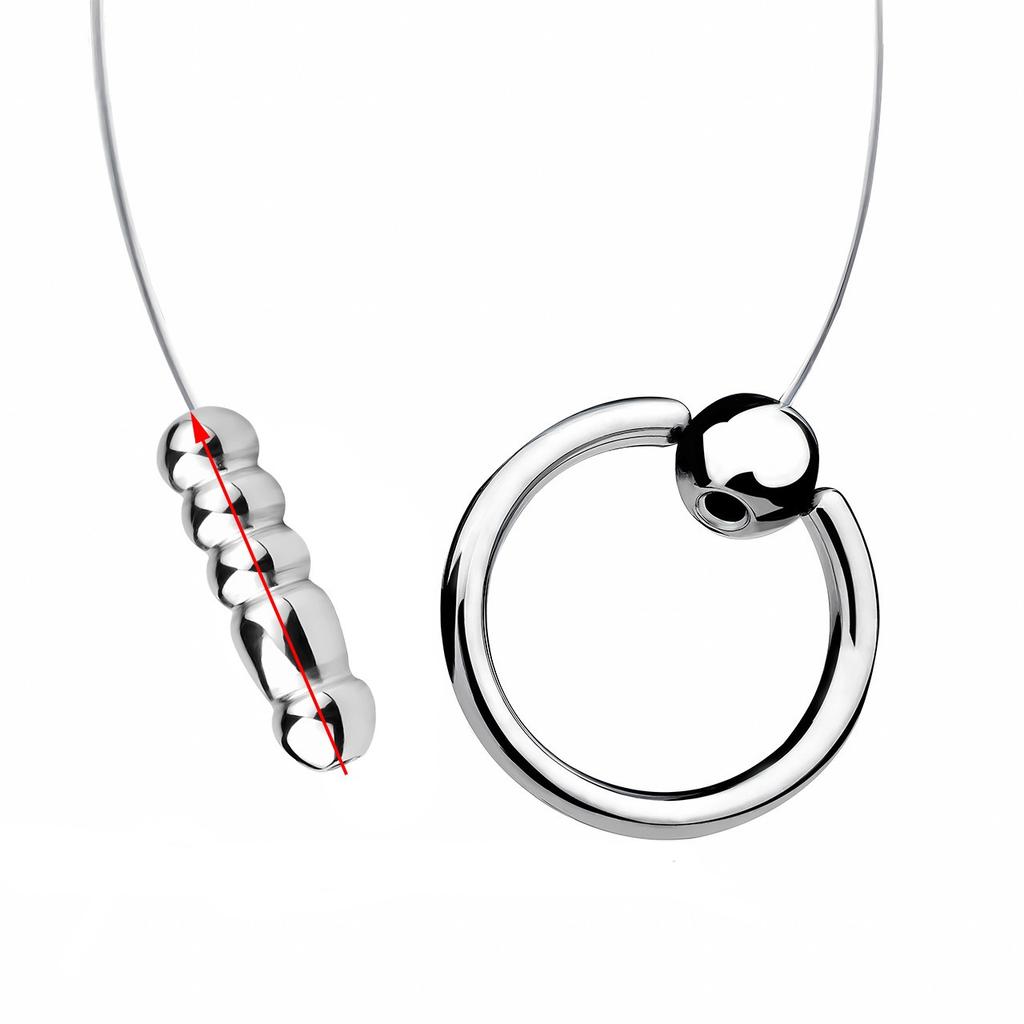 Men's Prostate Beads Massager Stainless Steel Anal Plug Metal Hollow Sex Toys Masturbator BDSM