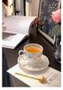 Flower Pattern Bone China Coffee Cup & Saucer Set - Perfect for Afternoon Tea, Weddings, Housewarming Gifts