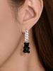 Macier Silver925 Black Haribo Chain Earrings